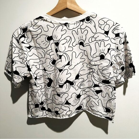 H&M x Disney Mickey Mouse Hands Cropped T-Shirt Size XS graphic cartoon anime - Picture 2 of 4